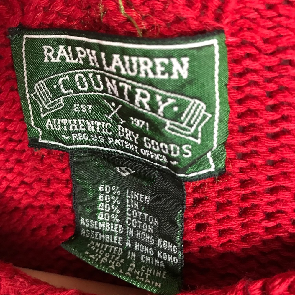 Vintage 1990s Ralph Lauren POLO Bear Sweater - Picture 3 of 4